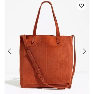 NWT Madewell Italian Corduroy Suede Transport Tote